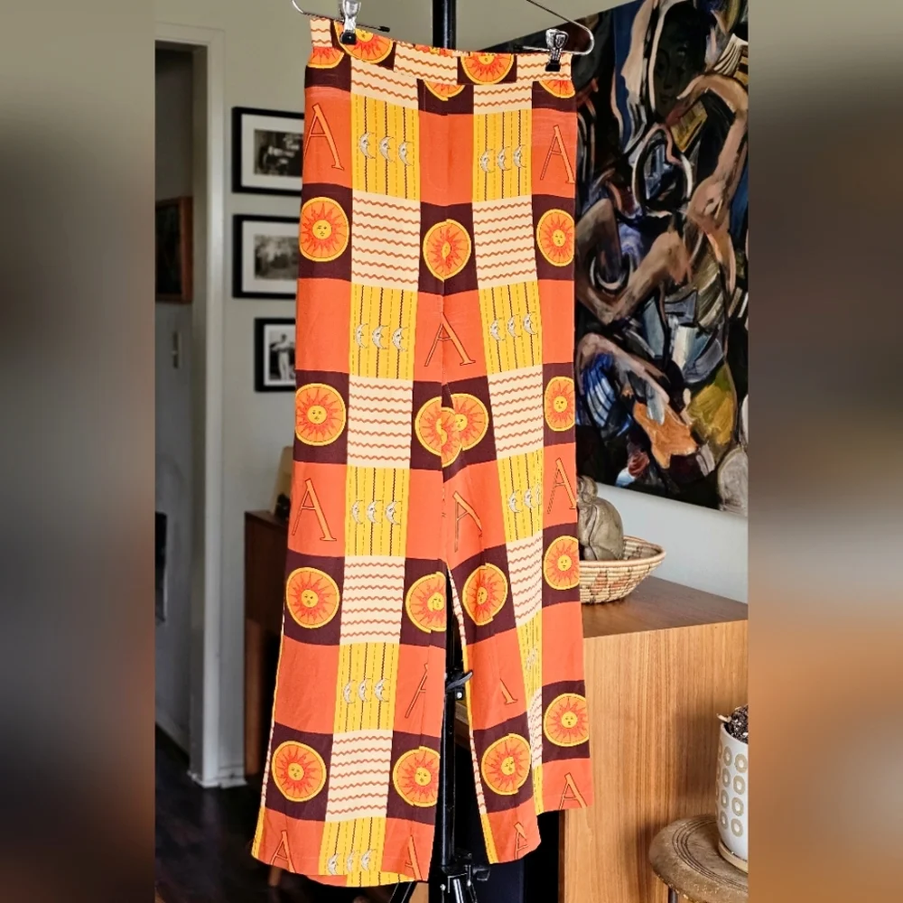 ANIM Aniverse 21 Printed Silk Pants - Picture 2 of 7